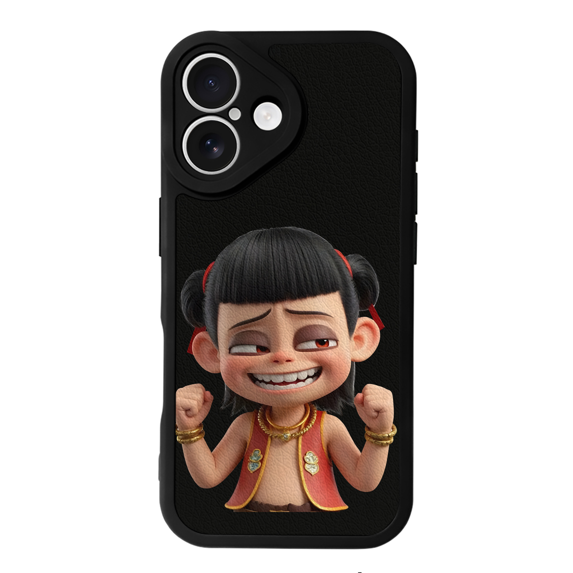 （画像用） Ne Zha 2 ナタ 魔童の大暴れ 【iPhone 16シリーズ対応】シリコンスマホケース（レザー調） 材質：シリコン